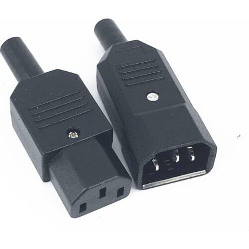 IEC Straight Cable Plug Connector Rewireable C13 C14
