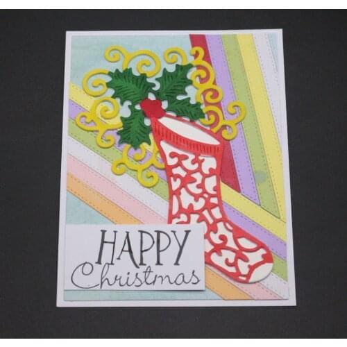 AZSG Christmas Socks Cutting Dies For Scrapbooking Photo Album Embossing DIY Paper Cards Making Decorative Stencil Crafts