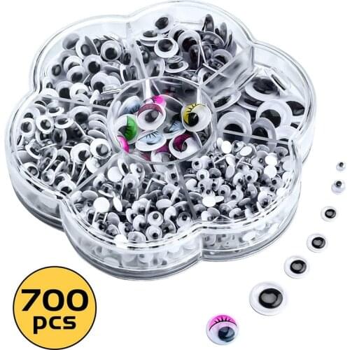 700 Pcs Self Adhesive Jiggle Eyes Muticolors for Crafts DIY Cards Scrapbooks STTA889
