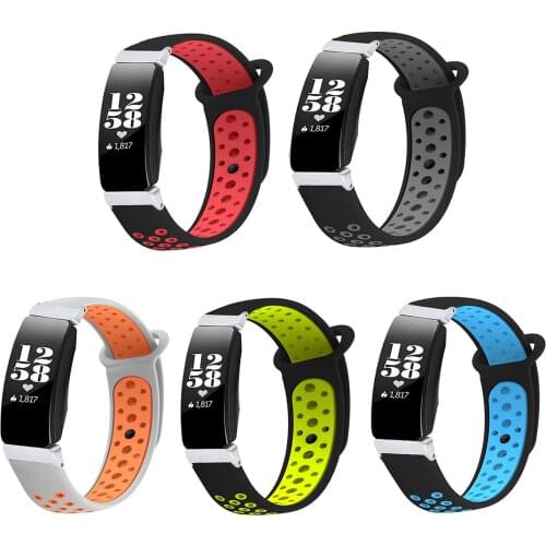 For Fitbit Inspire/Inspire Hr band Silicone Watch bands Strap Bracelet for Fitbit Inspire Replacement Double Color Wrist Strap