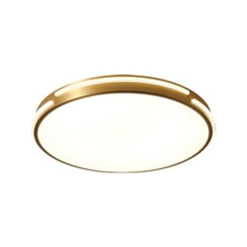 Nordic Copper LED Ceiling Light Creative Personality Round Ceiling Lamp Modern Minimalist Household Atmospheric Lamp for Bedroom