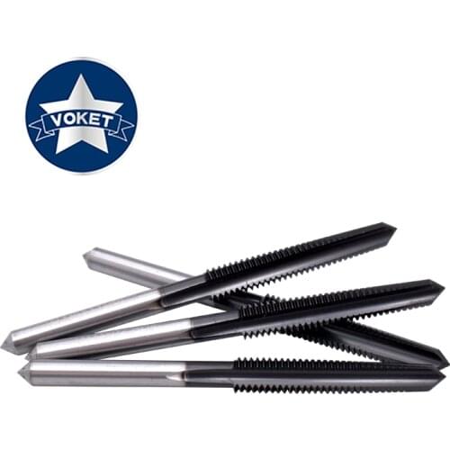 VOKET HSSE With Ticn Nut Tap M3 M4 M5 M6 M8 M10 M12 X0.5 X0.7 X0.8 X1 X1.25 X1.5 X1.75 Machine Screw Thread Taps