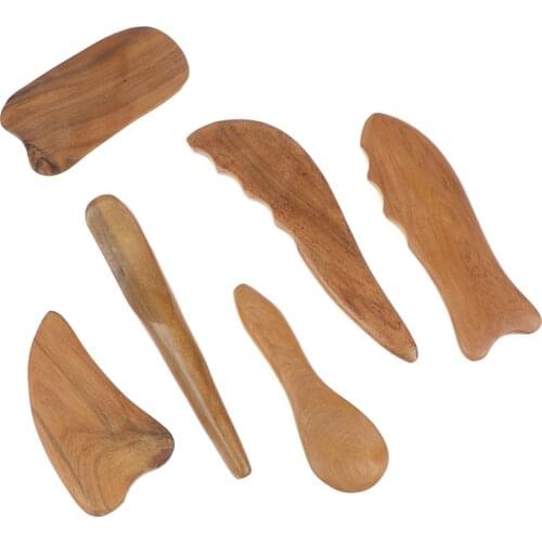 1PCS Reflexology AcupunctureThai Massager Roller Therapy Meridians Scrap Lymphatic Health Care Fragrant Wood Body Massage Tool