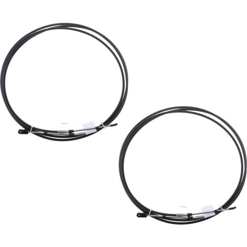 2pcs Universal Throttle Cable Black for Marine Boat Motor Control Lever 10FT