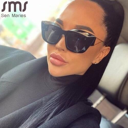2021 Oversized Vintage Sunglasses Women Men Cat Eye Luxury Brand Designer Sun Glasses Lady Square Eyeglasses Oculos De Sol UV400