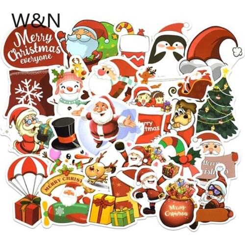 25PCS/pack Christmas Sticker Kawaii Santa Claus/Snowman/Christmas Tree Notebook Planner Scrapbooking Diary/New Year Gift Sticker