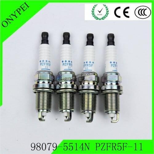 4 PCS 98079-5514N PZFR5F-11 Iridium Spark Plug For Honda Odyssey Pilot Acura CL MDX 980795514N PZFR5F11 98079 5514N PZFR5F 11