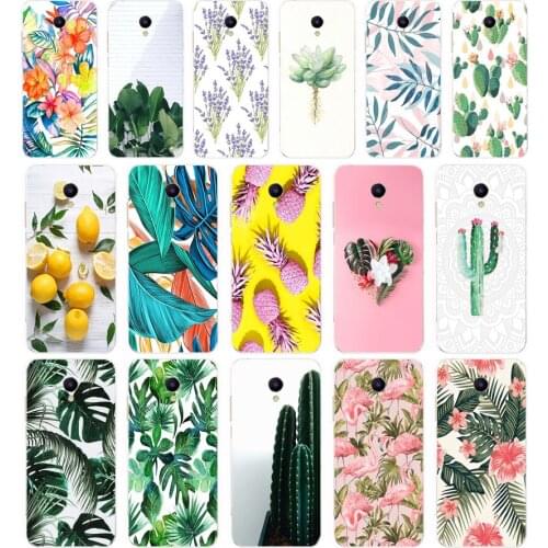 60 Plantain Banana Leaves Plants Cactus gift Soft Silicone Tpu Cover phone Case for Meizu M5 M5C M5S M6 M6T M6C M6 Note Case