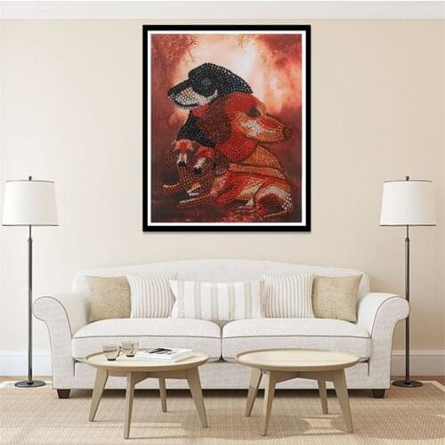 5D Special Shaped Partial Drill Diamond Painting Many Dogs Dog Group Diamond Embroidery Cross Stitch Diamond Mosaic