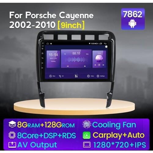 1280*720 For Porsche Cayenne 2002-2010 Autoradio Car Android 11 Gps Multimedia Navigation Stereo Tape Recorder Radio Head Unit