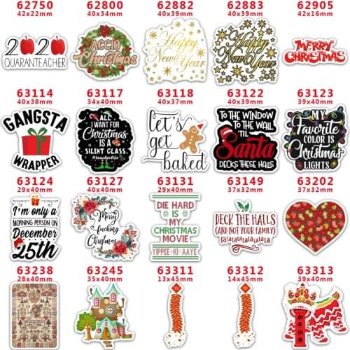 Free shipping 30 pcs Christmas Character Planar Resin PR 62750