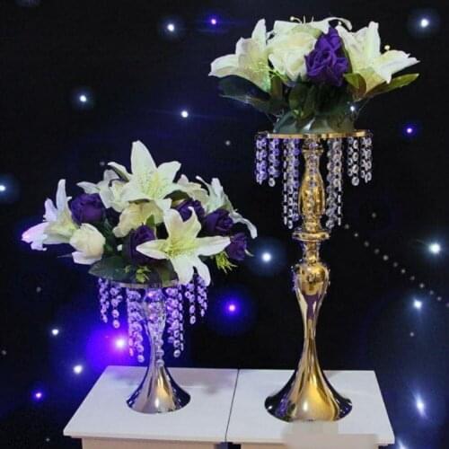 Wedding Table Centerpieces Metal Flower Vase Cystal Display Rack for DIY Wreath display cake stand flower Road Lead