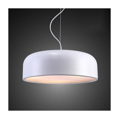 Black / White Round Droplight, Nordic Iron Aluminum Lampshade Pendant Lights, E27 110V/240V for decor Pendant Lamp Light Fixture