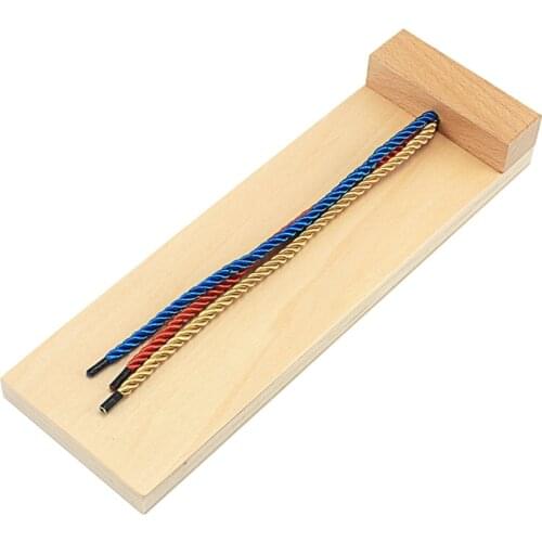 Baby Wooden Montessori Material Braid Training Basic & Life Skills Toys for Children Early Development Toys Hand & Feet Finders