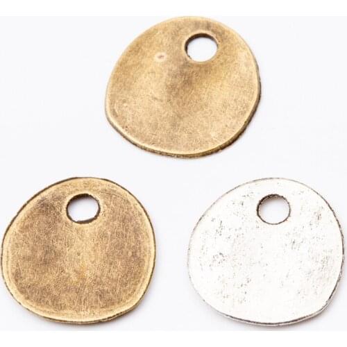 30pcs Glossy Circular Vintage zinc alloy metal pendant charms for diy jewelry making 5637