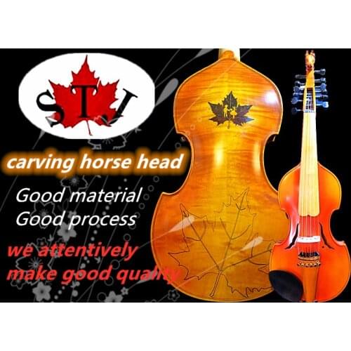 Hand made SONG Brand Master carving horse head 6×6 strings 14" Viola d'Amore,good process and material #14645