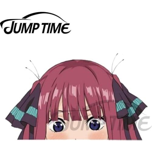 JumpTime 13 x 5.2cm For Nino Nakano Peeker Car Stickers Laptop Windows Decal Sunscreen Waterproof Custom Printing Decoration