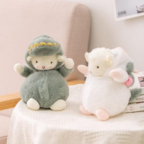 Kawaii Sheep Turn to Dinosaur Unicorn Cattle Husky Plush Toys Lovely Plush Pendant Dolls Cute Soft Animal Dolls Christmas Gift