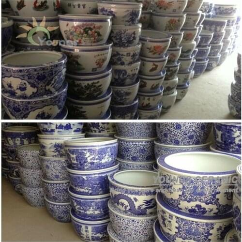 Chinese Small and Big size ceramic planter flower pots for indoor and garden