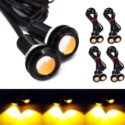 Bulbs Eagle Eye Tail Light 9W Car DRL Daytime Running Turn Signal Yellow Auto Fog 10x Light Tool