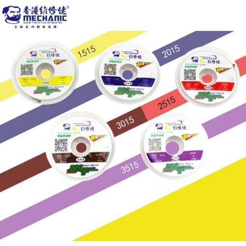 MECHANIC MCN-002 Original Pure Copper Tin Absorption Line Tape Low Residue Suction Tin Rope Remove Solder Disc Removal