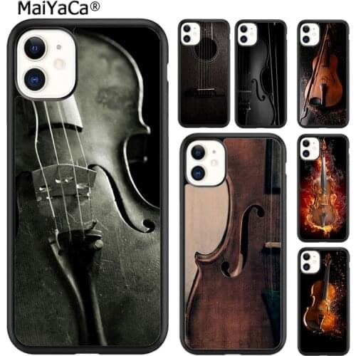 MaiYaCa Elegant Wood Cello Violin Phone Case Cover For iPhone SE 6 6s 7 8 plus X XR XS 11 12 pro max Samsung Galaxy S9 S10 shell