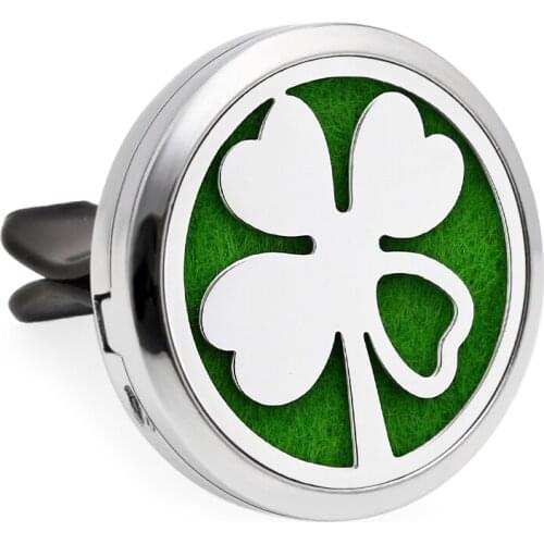 Maple leaves oil Perfume Locket Car Diffuser locket vent clips Essential Oil Aroma locket Magnetic car freshener 10 Pads as gift