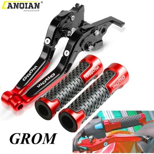 Motorcycle Accessories Aluminum Adjustable Brake Clutch Levers Handle Bar Grip For Honda GROM MSX125 MSX 125 2014 2015 2016 2017