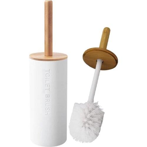 Toilet Brush Set Floor Standing Plastic Toilet Bowl Brush for Bathroom Long Handle Toilet Cleaner Brush with Holder Cleaning Kit
