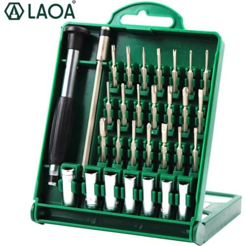 LAOA Precision Screwdrivers Set 32 in 1 S2 Disassemble For Tablets Phone Laptop Computer Watch Mini Electronic Repair Tools Set
