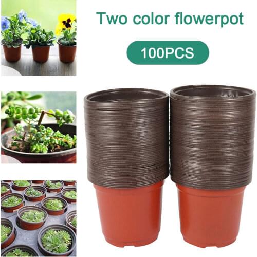 100pcs Seedlings Pot Plastic Grow Box Fall Resistant Tray For Home Garden Plant Pot Nursery Transplant Flower Pot Succulent Pots