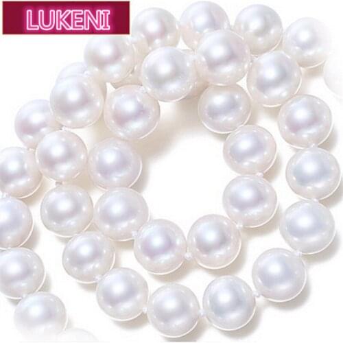 Genuine Extremely luxurious 100% natural perfectly round Pearl necklace Fashion pearl jewelry For women Free shipping