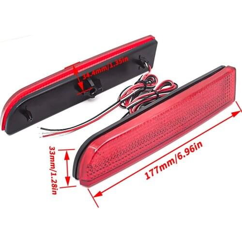 Full LED Bumper Reflector Lights For Mitsubishi Lancer Evo X Outlander, For Tail/Brake,Turn Signal Lights & Rear Fog Lamps