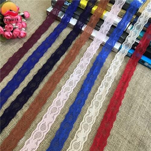 S1229 color high quality elastic lace ribbon 2.5cm wide white lace fabric accessories DIY sewing accessories