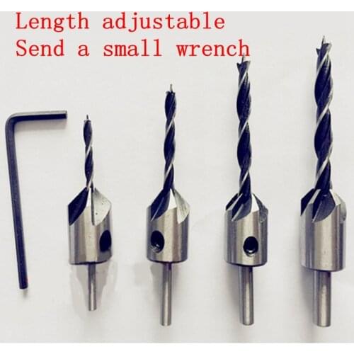 Woodworking Trident Wood Machine Set 3-6mm Triangle Woodworking Drilling Drilling Bit Drill Tool