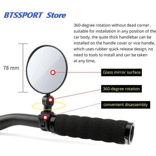 1PC Bicycle Rearview 360 Rotate Safety Cycing Rear View Mirror Bike Accessories