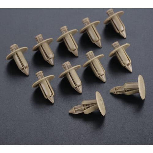50Pcs Plastic Rivets Car Door Trim Panel Fastener Clips Retainers #39964090 For Volvo C70 S60 S80 V70 Beige