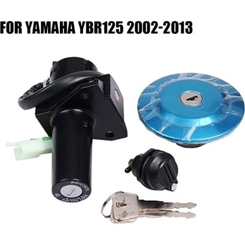 For Yamaha YBR125 YBR 125 2002-2013 Motorcycle Scooter Seat Lock Ignition Switch Lock Fuel Gas Cap Lock Key Set