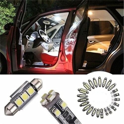 23pcs LED Car Interior Inside Light Dome Trunk Map License Plate Lamp Bulb