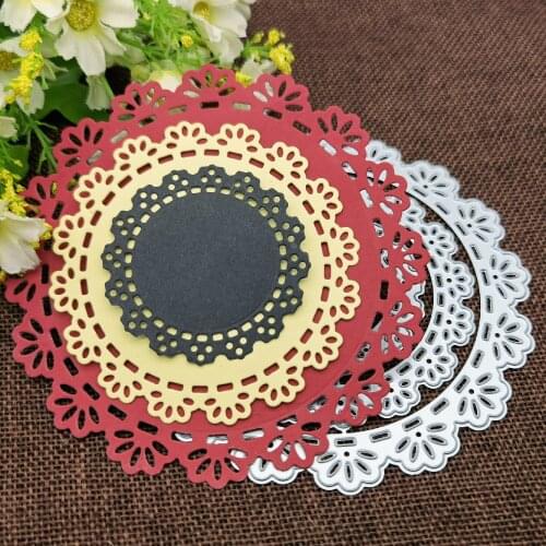 3pcs/set Circle Border Metal stencil mold Cutting Dies decoration scrapbook die cuts Album Paper Craft Embossing DIY Card Crafts