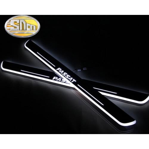 4PCS For Volkswagen Passat B6 B7 B8 2006-2019 Acrylic Moving LED Welcome Pedal Car Scuff Plate Pedal Door Sill Pathway Light