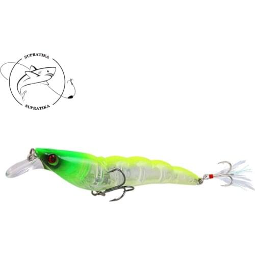 8pcs/set 3D Eyes Artificial Sinking Plastic Shrimp Hard Bait 13.6g/15cm Bionic Bait Sea Fishing Lure Fishing Gear Lake Sea