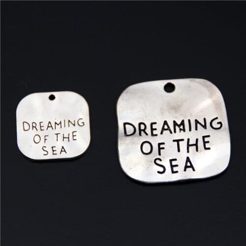 8PCS Tibetan Silver Color DREAMING OF THE SEA Charms Pendant Fit DIY For Bracelet Necklace