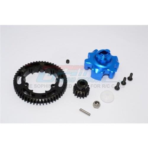 GPM ALUMINIUM GEAR ADAPTER+STEEL SPUR GEAR 53T+MOTOR GEAR 15T For TRAXXAS X-MAXX RC Upgrade