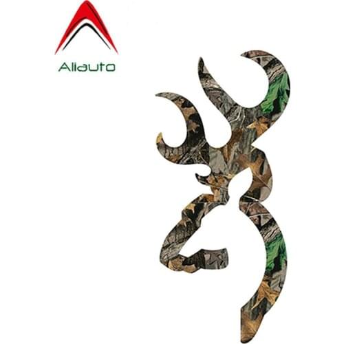 Aliauto Browning Style Car Sticker Camo Buck Camouflage Hunting Vinyl Decal for Passat Golf 7 Kia Honda Volkswagen,12cm*5.5cm