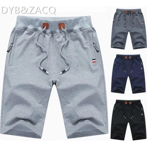 DYB&ZACQ Mens Summer Breeches Shorts 2021 Cotton Casual Bermudas Black Men Boardshorts Classic Brand Clothing Beach Shorts Male