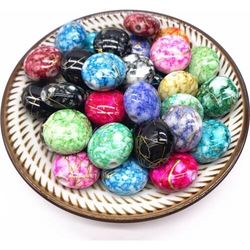 10pcs/lot 18mm Acrylic Beads Loose Beads Fit Europe Beads For Jewelry Making DIY Accessories