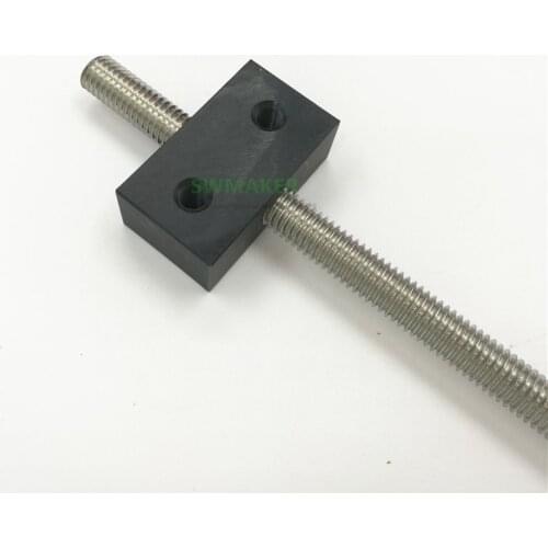 CNC Z axis Threaded Rod Stainless Steel M8x1.25mm +M881.25mm delrin nut Shapeoko X-carve CNC milling router machine parts