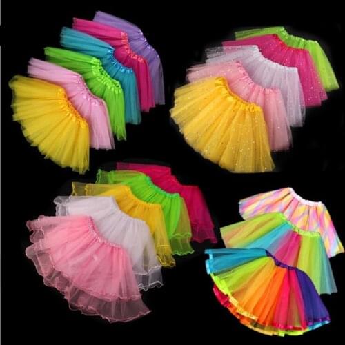 Kids Girls Tutu Skirt Tulle Ballet Dance Skirt Children Dance Wear Birthday Party Dress Gift Baby Shower Party Decoration