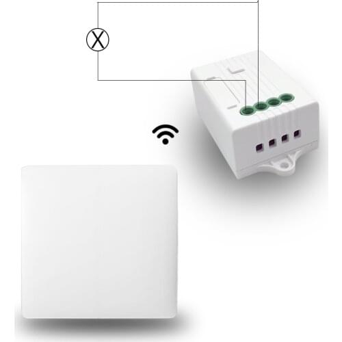 Home Automation Wireless On/Off Switch Battery-free and Receiver Work with Alexa Google Home Control Timer Control